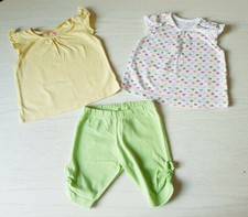 ENGLAND MODE süßes Baby Mädchen SOMMER Set 62/68 2x SHIRT Top LEGGINGS