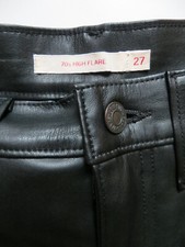 Levi's 70's HIGH FLARE Jeans Hose W 27 /L 32 Marlene Schlaghose in Leder Optik !