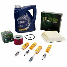 Wartung Set Öl 4L für Yamaha FJ 1200 FJ1200 86-97 Luftfilter Ölfilter Zündkerzen