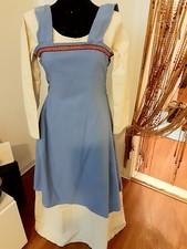Set LARP Nordfrau Mittelalterkleid und Wickelschürze bzw Überkleid Größe S bis M