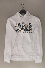 Jack & Jones Hoodie Regular Pullover für Herren Gr. 54, XL grau aus Baumwolle