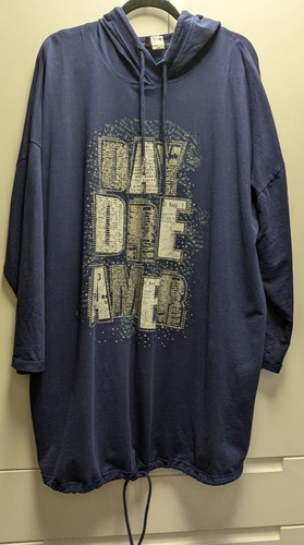Blaues long sweat mit - sweat, kapuze
