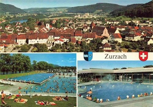 Zurzach bad stadtansicht - zurzach,