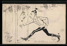 AK Illustrator Kaiser Wilhelm II. im Plumpsklo, Propaganda Entente 