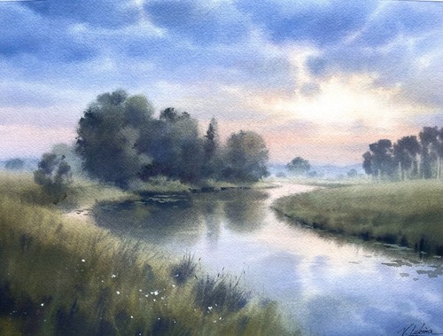 Original aquarell gemälde - original,