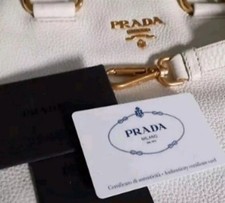 PRADA ⚜ Tasche mit ID-CARD ⚜ Weiß ⚜ Vitello Daino