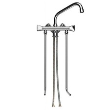 Mischbatterie 2 Becken Druck Theke Spülbecken Gastrobecken Zapfanlage