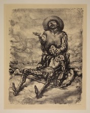 A. Paul Weber (1893-1980) Lithografie DIE KLAGE DES SANCHO PANSA 1967