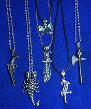 Perlmutt Paua Abalonen Halskette Muschel mit Kette Tiere und Waffen