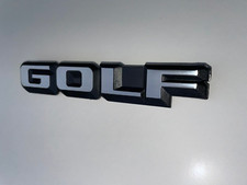 VW Volkswagen Schriftzug Emblem Zeichen Golf 2  schwarz chrom 191853687F