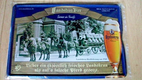 Landskron pilsner blechschild - pilsner,