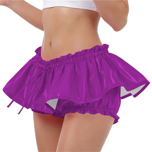 Pvc leder rüschen shorts sexy - pvc,