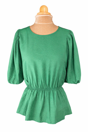 Only bluse puffärmel peplum - only,