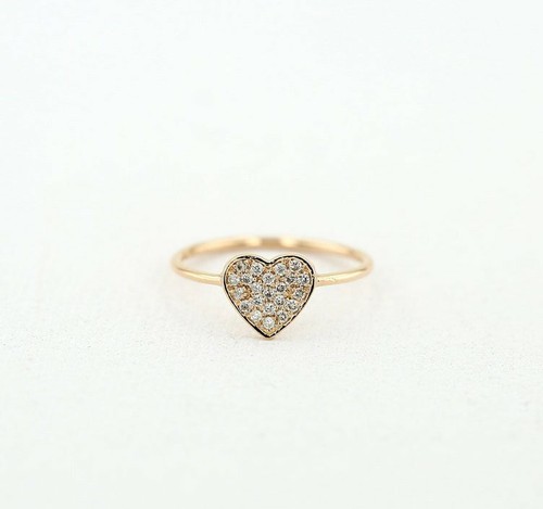 Diamant herz goldring - goldring, 22