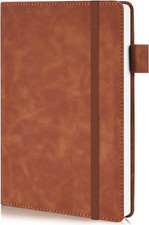 Notizbuch A5 Liniert, 360 Seiten Leder Hardcover Tagebuch Notizbücher 80G/M² Pap