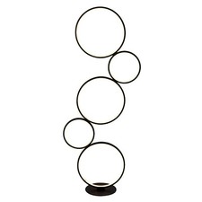 5 Leuchten LED Multi Ring Modern Design Matt Schwarz Home Boden Steh Leuchte Lampe