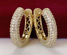 Luxus Ohrringe Creole Zirkonia