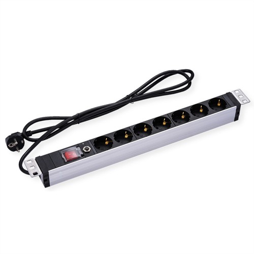 19"-Steckdosenleiste 7fach mit