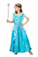 Eiskönigin Kostüm Schneekönigin Mädchen-Kostüm Eisprinzessin Kleid Karneval KK