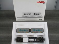 Märklin Spur H0 47441 Güterwagen-Set Taschenwagen mit 2 Wechselaufbauten in OVP