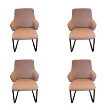 Stressless 4er Set Stuhl Laurel L Bezug Stoff 500 Daisy 80 Beige Gestell 