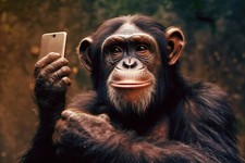 Wandbild: Schimpanse, Affe
