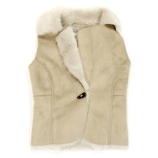 Esprit Weste Shearling-Imitat Damen Größe 34 cozy weich Fake Fur