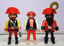 PLAYMOBIL 3 x Figur Mann Pirat Kapitän Seeräuber Matrose Piraten-Bande #10
