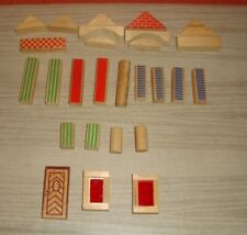 Alte DDR Spielzeug Holzbausteine - 27 Stck.