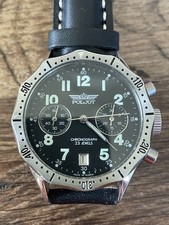 Poljot Chronograph 3133/4581593 Airforce Luftwaffe  DE Service nötig 