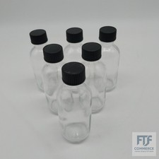 DITK-U 6 Stück 60ml Mini Glasflaschen Kleine Flaschen zum Befüllen Kleine Schnap