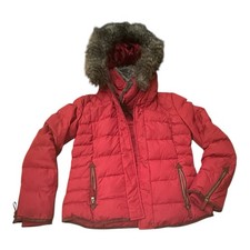 EDC by Esprit Damen Winterjacke M • Fellkapuze • Warm Gefüttert • Rot 
