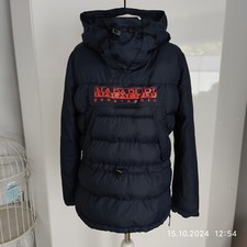 NAPAPIJRI Geographic Pufferjacke Überziehjacke XS 34 S 36 Dunkelblau Rot