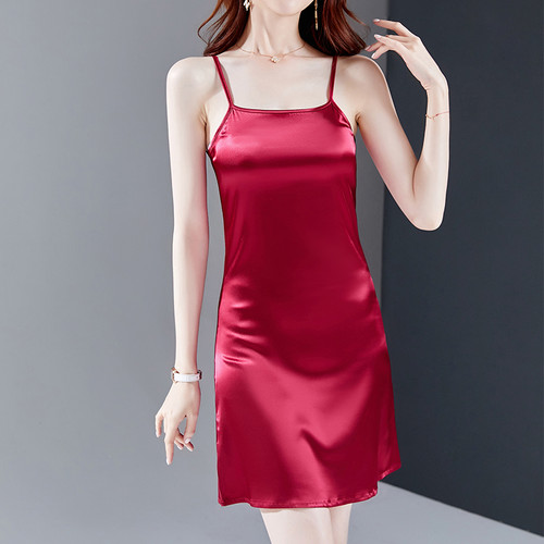 Women sexy satin cami dress