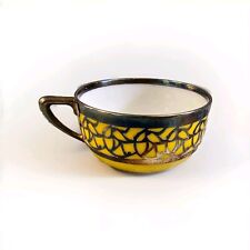 Rosenthal Mokkatasse Gelb gelber Fond Silbermontur / Overlay II