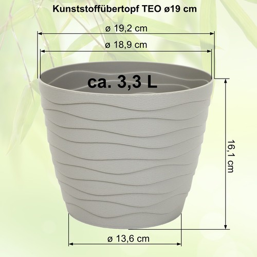 Teo kunststoff blumentopf - kunststoff,