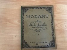 Mozart Sonaten Klavier Sonaten und 3 Phantasien 1923 antikes Notenbuch