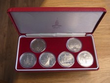 6 Münzen 1 Rubel. Olympische Set. UdSSR - Russland. Selten !