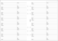 Filofax A5 Name address email