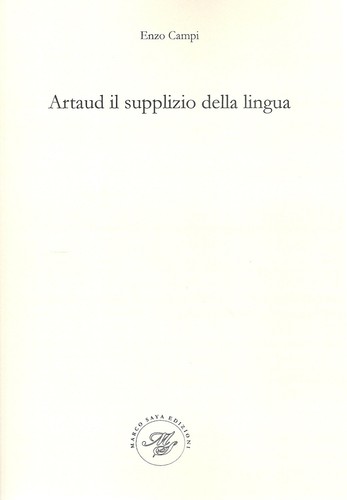 Artaud die qual der zunge - die,
