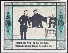 50 Pfennig  Mülsen St.Jakob 1921 Serienschein Gutschein Notgeld #15.07.e*