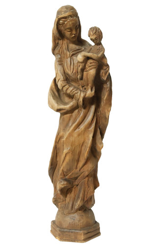 Alte geschnitzte heiligenfigur - alte,