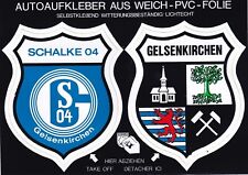 Schalke Gelsenkirchen 2x Aufkleber Auto Motive Vereinswappen alt Stadtwappen GE