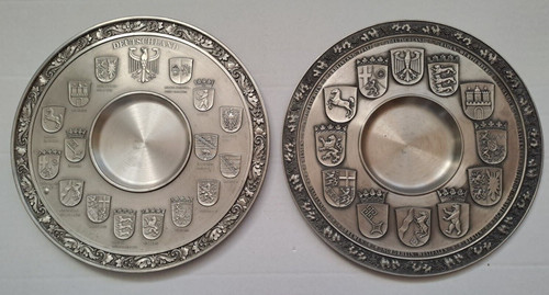 Zinn wandteller wappen der - 2,
