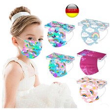 Einweg Maske Kinder 3-14 Jahre Schmetterling Motiv Regenbogen Einmal Mundschutz