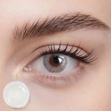 Graue Kontaktlinsen ohne