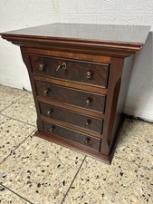 Englische Mahagoni Kommode Bogenfront Antik Mahogany 4 Schubladen  Tisch