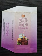 Schokoladenpapier Vollmilch Schokolade VEB Argenta Wernigerode