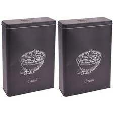 2 x  Metall Vorratsdose