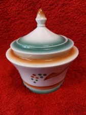 Art Deco - Porzellan Deckeldose Zuckerdose Tielsch Altwasser Germany ca 12×12 cm